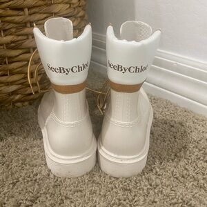 Chloe White and Tan Women's Shoes